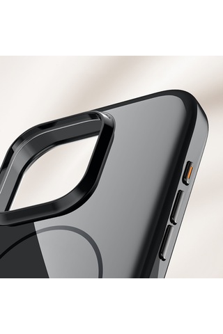 İphone Uyumlu 16 Pro Max Kılıf Magsafe Şarj Özellikli Wlons Frego Kapak Siyah Siyah