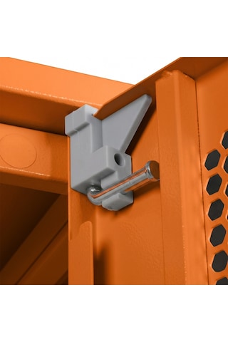 Alfafonet Ziglat Serisi Kilitli Metal Home Office Dolabı %70 Perfore Kapaklı Turuncu Ral 2004 450x1050x450 Mm