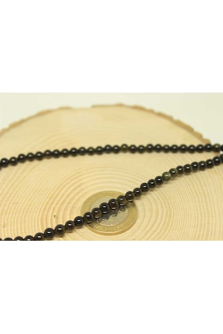 Golden & Siyah Obsidyen Taşı Dizi 4,5mm