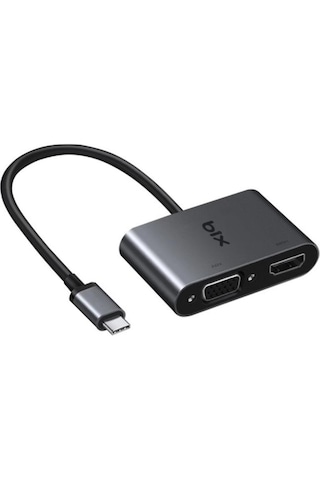 Bix Bx14hb 2in1 Type-c 3.1 4k 30hz Hdmı & Vga iPad Pro, Apple Uyumlu MacBook / Windows Grafik Adaptörü