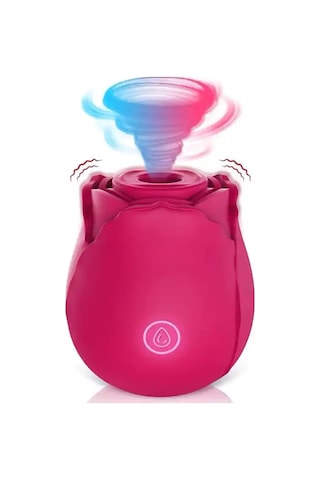 Erotixshop Gül Tasarımlı Titreşimli Vakumlu Klitoral Vibratör
