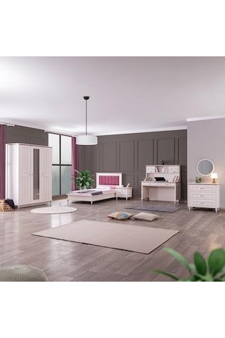 Genç Odası, Ezgi Lüx Genç Odası Takımı, 5 Modül Beyaz
