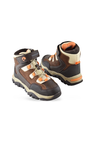 Barcelona Ortopedik Cırtlı Unisex Çocuk Bot Ayakkabı Çocuk Outdoor Bot Kahverengi