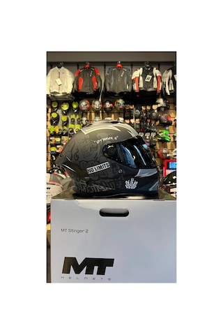 Mt Kask Ff126 Stınger 2 Tagger B2 Mat Şeffaf Vizörlü Siyah
