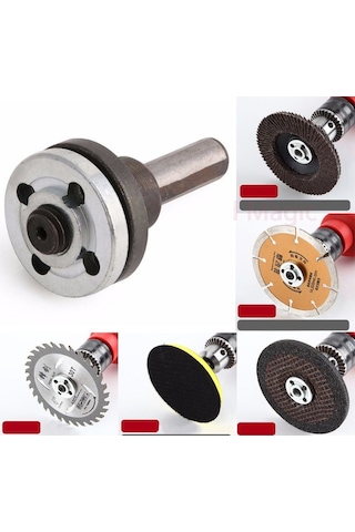 Matkap Disk Adaptörü Spiral Taşlama Somunlu Disk Bağla Montaj Mil