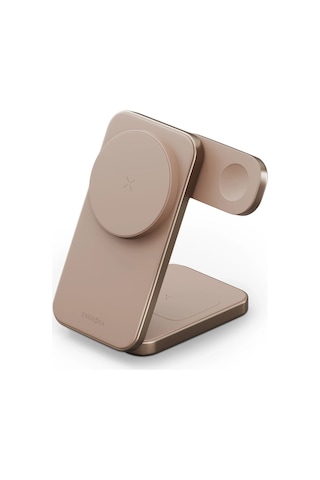 Magtrio Plus 3in1 Katlanabilir 15w Telefon Saat Apple Uyumlu AirPods Masaüstü Hızlı Şarj Standı - Gold