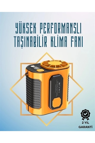 Yüksek Hızlı Mini Klima Fan 11 M/s Rüzgar Gücü, 100 Hız Ayarı