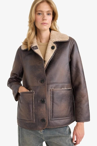 Defacto Çift Taraflı Regular Fit Polo Yaka Suni Kürk Astarlı Mont F2914ax25wnbn530 Kahve-bn530