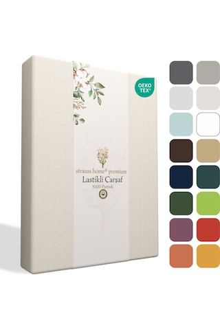 Home Premium Lastikli Çarşaf %100 Pamuk Tek Kişilik / Çift Kişilik Özel Penye Oeko-tex Ekru / Sampanya / Krem Ekru - Şampanya - Krem