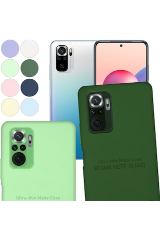 Xiaomi Redmi Note 10 4G Kılıf Kamera Korumalı Mat Ultra İnce Kapak