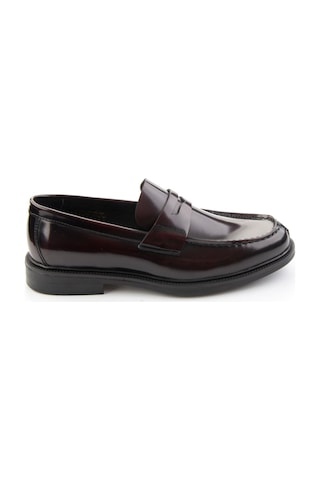 Bordo Hakiki Deri Erkek Loafer Ayakkabı E01648609514