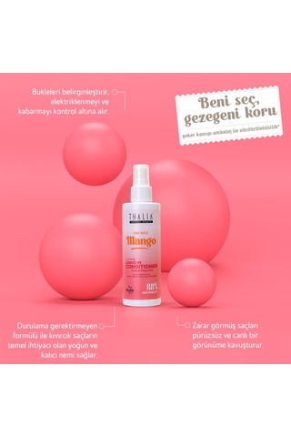 Thalia Yulaf Sütü & Mango Özlü Kıvırcık & Kabarık Saçlara Özel Sıvı Bakım Kremi 200 ML