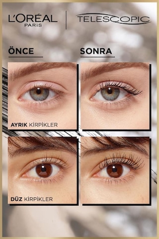 Siyah Telescopic Uzun Görünüm Veren Maskara Electro Black
