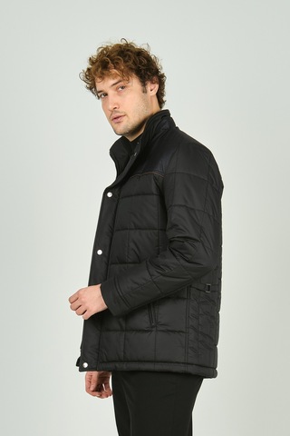 Daynax Erkek Hakim Yaka Çıtçıt Ve Fermuar Kapamalı Uzun Kaban 2500 Siyah Siyah