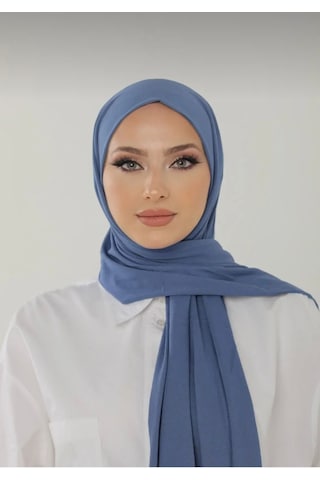 Gesshop Kadın Penya Şal Mavi