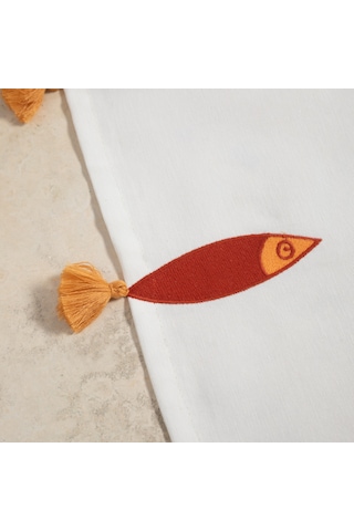Mudo Home Fısh Püsküllü Runner Ekru 50x130 696123