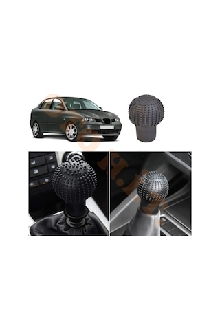 Seat Cordoba 03-09 Manuel Uyumlu Vites Kılıfı Masajlı Mat Siyah