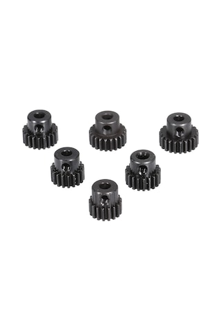 Samdoo 1/10 Rc Araba İçin Metal Motor Dişli Seti - M0.53 Modülü, 17t-22t Diş Sayısı, 3.175mm Mil Çapı 6 Adet Siyah