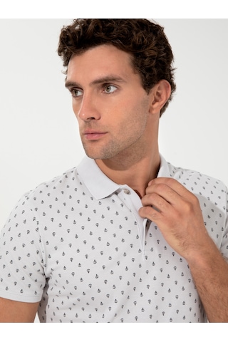 Açık Gri Polo Yaka T-shirt