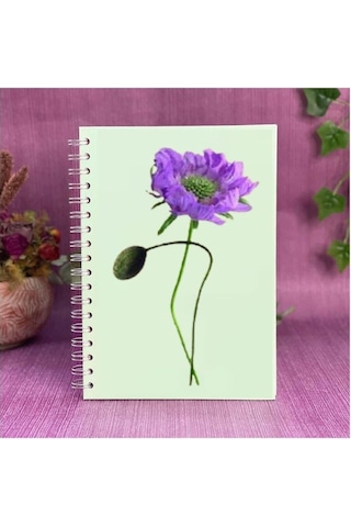Defter Sticker,laptop Sticker Mor Çiçekli Pvc 70x50x0,5cm