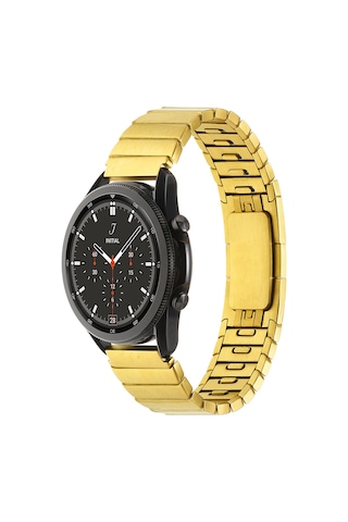 Galaxy Watch 46mm Uyumlu Krd-82 22mm Metal Zore Kordon-gold