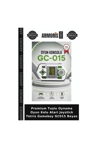 Premium Tuşlu Oynama Oyun Kolu Atari Joystick Tetris Gameboy Gc015 Beyaz