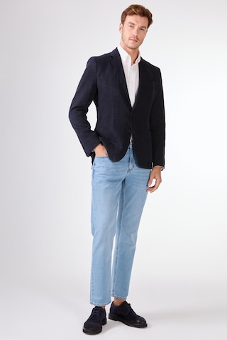 Dufy Lacivert Mono Yaka Slim Fit Erkek Ceket Lacivert