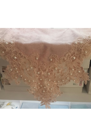 Royal Nazik Rio Kadife 5 Parça Salon Takımı Pudra