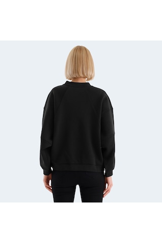 Slazenger VIA Kadın Oversıze Siyah Sweatshirt