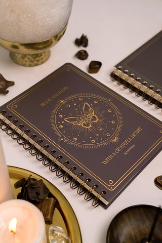 Bullet Journal Edition A5 15x21 Cm Spiralli Noktalı Tarihsiz Not Defteri Kelebek