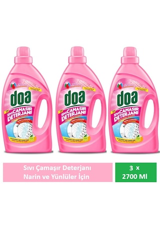 Doa Sıvı Çamaşır Deterjanı Yünlü Ve Narinler 3 X 2700 Ml 2700 ML