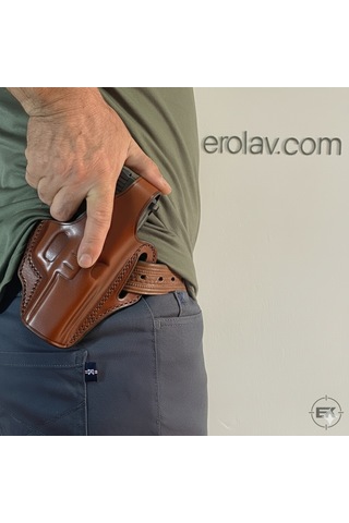 Erolav Sar-9 Ve Tp-9 Uyumlu Taba Tam Kelebek Dış Taşıma Deri Kılıf Taba