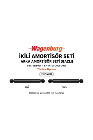 Wagenburg Amortisör Arka Gazlı Crafter Sprinter 2006 2016 2 Li Set Sağ Sol