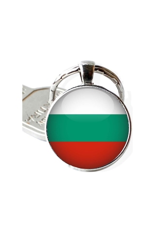 Tamgacrafts Bulgaristan Bulgaria Bayrağı Metal Anahtarlık Ülke Temalı Hediyelik Çok Renkli