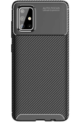 Samsung Uyumlu Galaxy A71 Kılıf Zore Negro Silikon Kapak Kahverengi
