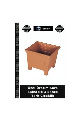 Özel Üretim Kare Saksı No 3 Bahçe Tarh Çiçeklik