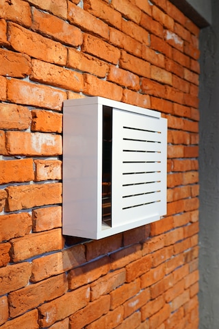 Modem Saklama Kutusu Sürgülü Yana Açılır 35 X 35 Çizgili Beyaz