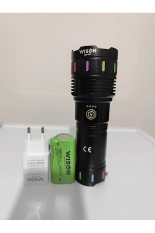 Go İthalat Ws-550 30w 3000 Lümen Zoomlu Profosyonel El Feneri Çok Renkli
