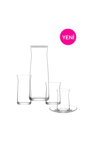 Lav Vera Cam Çeyiz Seti 25'li (6 Çay Bardağı, 6 Çay Tabağı, 6 Su , 6 Meşrubat Bardağı, 1 Karaf)
