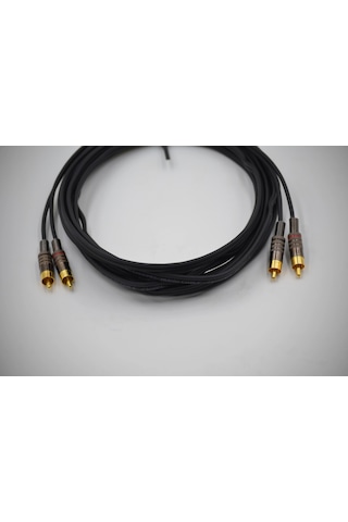 Amfi Rca Kablosu 5 Metre - El Yapımı %100 Bakır Anfi Rca Ses Kablosu - 5 Metre
