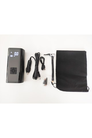 Carub BR249 13 30 12V 120Psi USB Typ-C 60 W Şarjlı Hava Kompresörü + 5 Aparat