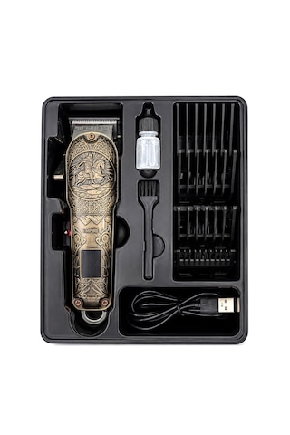 Saç Sakal Kesme Traş Makinesi Usb - Type-c Şarjlı - Led Gösterge 3-7-9-12mm Tarak Mr-7800 1 - 2 Saat