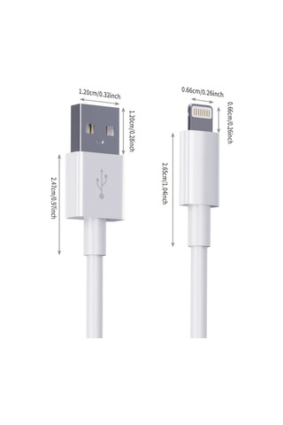 Brightnova 5 Adet 10ft İphone Uyumlu Sarj Kablosu Usb To Lightning Hizli Sarj İphone Uyumlu 14 14 Pro Max 13 12 11 X Xs Xr İpad İcin White 5pcs 3m 118inch