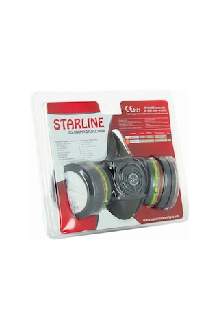 Starlıne Gaz Maskesi Seti V-800 Yarım Yüz Maske Ve V-7800 Abek1p2r Filtre