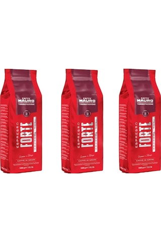 Caffe Mauro Espresso Forte Çekirdek Kahve 1 Kg X 3 Paket Çekirdek Kahve