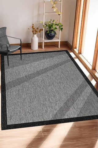 Sisal Bordürlü Jut Hasır Kaymaz Taban 1505 Siyah