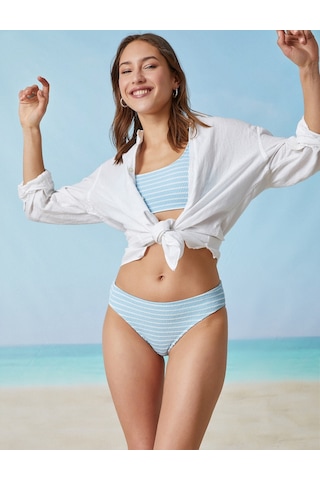 Koton Çizgili Bikini Altı Mavi Çizgili 2sak00061bm 2SAK00061BM01J