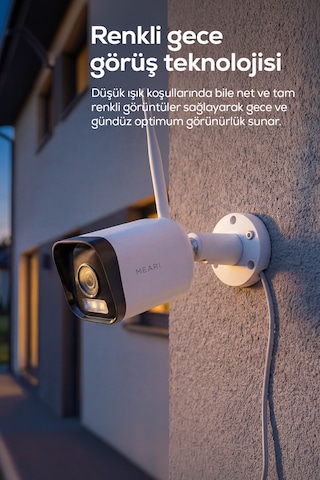 L1 Plus Dış Mekan Ethernet, Wi-fi Güvenlik Kamerası Full Hd, Gece Görüşü, Çift Yönlü Ses, Sd Kart