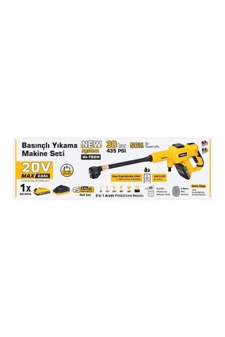 5410 Akülü Basınçlı Yıkama Makinesi 30 Bar