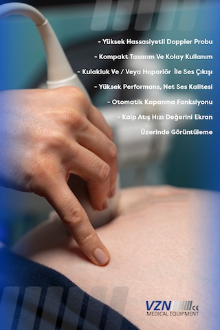 Vzn Jzkt-01 Fetal Doppler Bebek Kalp Atışı Dinleme Cihazı Lcd Ekranlı Hamilelik Fetal Kalp Monitörü